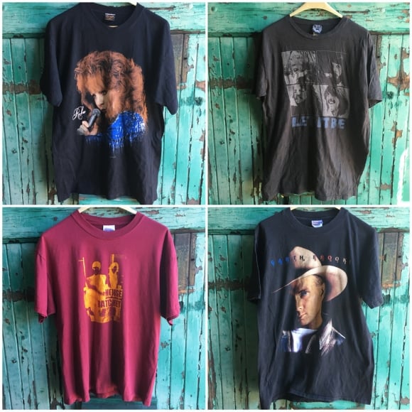 Vintage rock 2024 concert t shirts